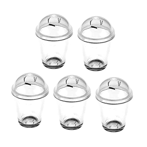 FUNNETOYU 5Stücke Mini Kaffeetasse mit Teilig Transparente Milch und Teetassen für Mini Hausdekoration Realistische Figuren für Kreative Raumgestaltung FUNNETOYU 5Stücke Mini Kaffeetasse mit Teilig Transparente Milch und Teetassen für Mini Hausdekoration Realistische Figuren für Kreative Raumgestaltung von FUNNETOYU
