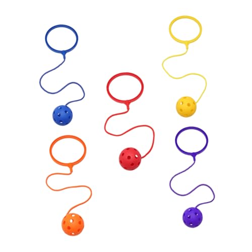FUNNETOYU 5Stücke Springende Kugel Fitnessspielzeug für Lustiges Ankle Jump Ball mit Zufälligen Farben für Koordinationstraining und Unterhaltsame Bewegungsspiele von FUNNETOYU