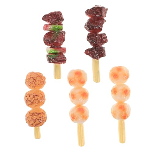 FUNNETOYU 5Stücke Teiliges Realistische Grillspieße für Kreatives Essen für Kindergarten Frühkindliche Bildung Partygeschenke Restaurantdekoration und Mehr von FUNNETOYU