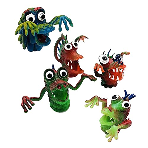 FUNNETOYU 5Stücke Tier Fingerpuppen Aus Silikon Lustige Fingerpuppen Für Geschichtenerzählen Für Jungen Handpuppen von FUNNETOYU