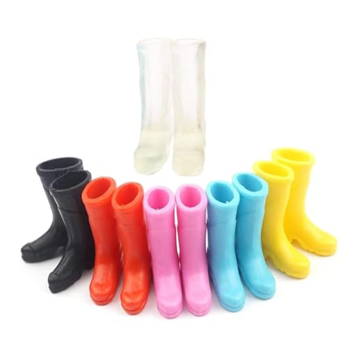 FUNNETOYU 6 Paare Miniatur Haus Dekoration Kleine Regenstiefel für Puppenhaus Zubehör Farbenfrohe Schuhverzierung von FUNNETOYU
