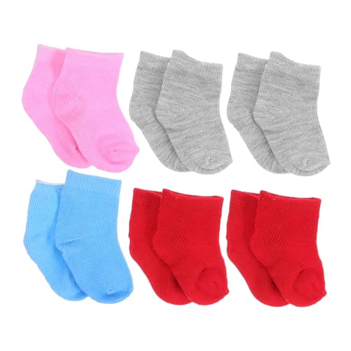 FUNNETOYU 6 Paare Puppensocken für Puppen Bunte Verarbeitung Realistisches Design Weiche Söckchen für DIY Puppenkostüme und Spielzeugzubehör von FUNNETOYU