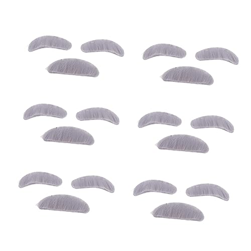 FUNNETOYU 6 Sätze Teiliges Set Selbstklebende Graue Fake Augenbrauen und Schnurrbart Realistische Cosplay Requisite für Halloween Kostüm Karneval Verkleidung Älterer Menschen Hautfreundlich FUNNETOYU 6 Sätze Teiliges Set Selbstklebende Graue Fake Augenbrauen und Schnurrbart Realistische Cosplay Requisite für Halloween Kostüm Karneval Verkleidung Älterer Menschen Hautfreundlich von FUNNETOYU