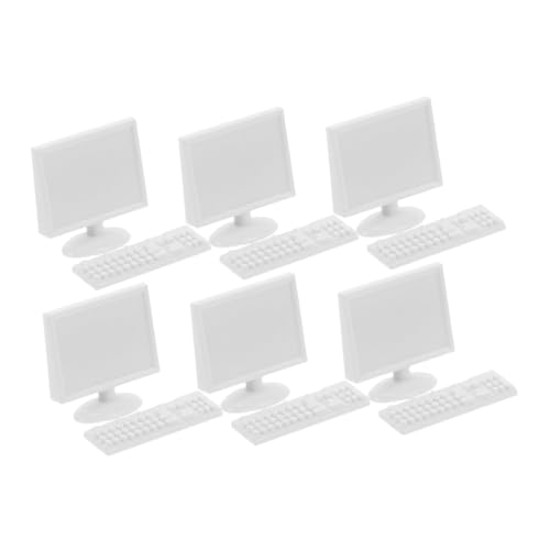 FUNNETOYU 6 Sets Puppenhaus Modellmöbel Mini Computer Desktop Tastatur Modell Computer Miniatur Computer Mini Puppenhaus Zubehör Winzige Computermodelle Weißer Kunststoff FUNNETOYU 6 Sets Puppenhaus Modellmöbel Mini Computer Desktop Tastatur Modell Computer Miniatur Computer Mini Puppenhaus Zubehör Winzige Computermodelle Weißer Kunststoff von FUNNETOYU