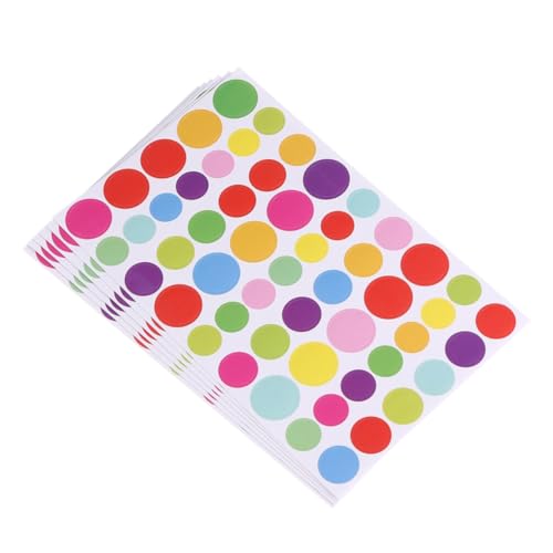 FUNNETOYU 6 Stück Bunte Selbstklebende Rundaufkleber für Scrapbooks Fotoalben und Kalender Wiederverwendbar Umweltfreundlich für Kinderbasteln und Kreative Dekorationen FUNNETOYU 6 Stück Bunte Selbstklebende Rundaufkleber für Scrapbooks Fotoalben und Kalender Wiederverwendbar Umweltfreundlich für Kinderbasteln und Kreative Dekorationen von FUNNETOYU