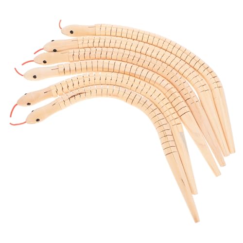 FUNNETOYU 6 Stück Doodle-Spielzeugschlange Neuheit Schlange Kinderspielzeug basteln kleines Schlangenspielzeug aus Holz Schlangenfigur aus Holz Cartoon-Schlangenstatue süß hölzern Khaki FUNNETOYU 6 Stück Doodle-Spielzeugschlange Neuheit Schlange Kinderspielzeug basteln kleines Schlangenspielzeug aus Holz Schlangenfigur aus Holz Cartoon-Schlangenstatue süß hölzern Khaki von FUNNETOYU