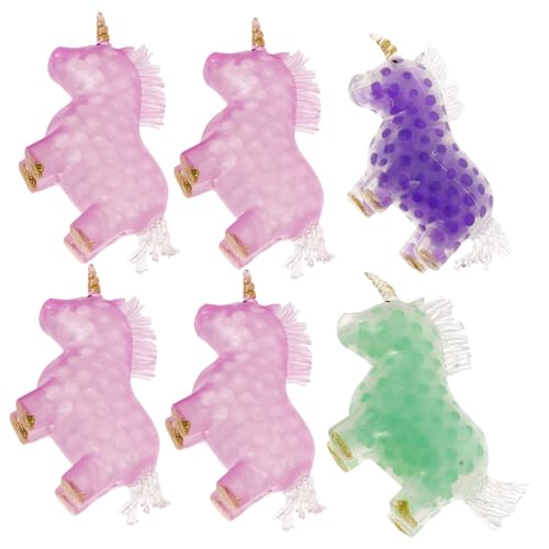 FUNNETOYU 6 Stück Einhorn Quetschspielzeuge Stressbälle für TPR Stress für Entspannung Mitbringsel für Partys und Zufällige Farbe Zufällige Farbe von FUNNETOYU