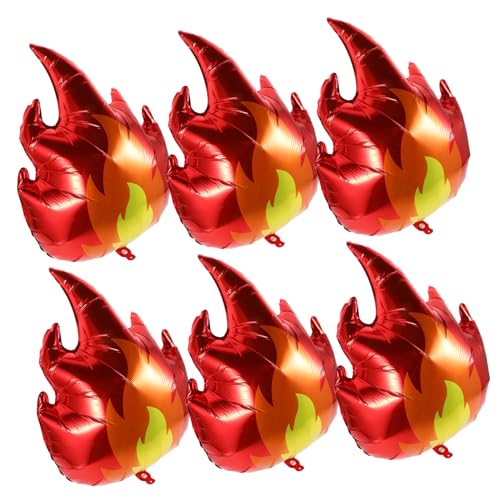 FUNNETOYU 6 Stück Flammenballon-Set Farbe Folienflammenballon Dekorationen zum Thema Feuer Form farbig Ö große Luftballons Feuerflammenballons Ballons Decorations Kit Aluminiumfolie rot FUNNETOYU 6 Stück Flammenballon-Set Farbe Folienflammenballon Dekorationen zum Thema Feuer Form farbig Ö große Luftballons Feuerflammenballons Ballons Decorations Kit Aluminiumfolie rot von FUNNETOYU