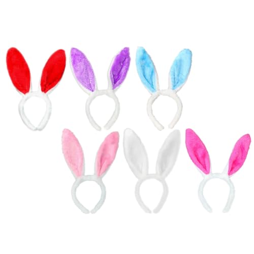 FUNNETOYU 6 Stück Kaninchen-Stirnband-Haarschmuck christmas headband weihnachts haarreifen Hasenkostümzubehör Frühlings-Hasen-Ohr-Haarreifen Weiß Plüsch Stirnbänder Haarschmuck für Mädchen FUNNETOYU 6 Stück Kaninchen-Stirnband-Haarschmuck christmas headband weihnachts haarreifen Hasenkostümzubehör Frühlings-Hasen-Ohr-Haarreifen Weiß Plüsch Stirnbänder Haarschmuck für Mädchen von FUNNETOYU
