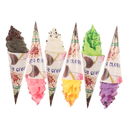 FUNNETOYU 6 Stück Künstliche Eistüten Kühlschrankmagnete Realistische Eisdekoration Stabile Haftung Langlebig für Food Display Partydeko Fotorequisiten und Geschenke FUNNETOYU 6 Stück Künstliche Eistüten Kühlschrankmagnete Realistische Eisdekoration Stabile Haftung Langlebig für Food Display Partydeko Fotorequisiten und Geschenke von FUNNETOYU