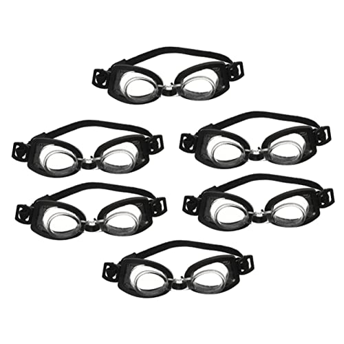 FUNNETOYU 6 Stück Mini Babybrillen Puppenzubehör Schutzbrillen Für Puppen Puppen Requisitenbrillen Für Babypuppen Miniatur Schutzbrillen Für Puppen Kunststoff Schwarz von FUNNETOYU