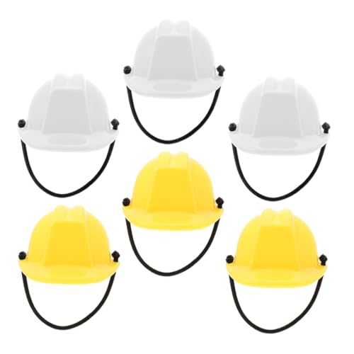 FUNNETOYU 6 Stück Mini Bauarbeiterhelme aus Stabilem Kunststoff Realistische Puppen Sicherheitshelme mit Elastischem Kinnriemen Leichte Miniatur Kopfhauben für Dekoration und Spielspaß FUNNETOYU 6 Stück Mini Bauarbeiterhelme aus Stabilem Kunststoff Realistische Puppen Sicherheitshelme mit Elastischem Kinnriemen Leichte Miniatur Kopfhauben für Dekoration und Spielspaß von FUNNETOYU