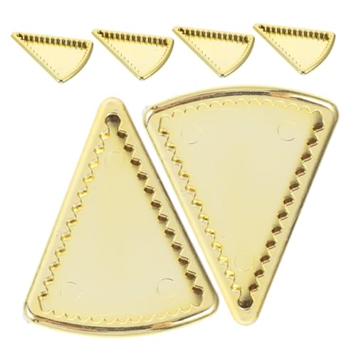 FUNNETOYU 6 Stück Mini-Goldplatte puppenhaus deko Modellbau Mini Geschirr Dekorative Mini Schale Puppenhaus Zubehör Miniaturen Schwimmbad Puppentablett Mini-Speiseteller Plastik Golden von FUNNETOYU