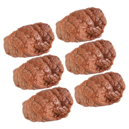 FUNNETOYU 6 Stück Rindfleischwürfel -Modellspielzeug Rindfleischdekoration simuliertes Fleisch gefälschtes Rindfleisch künstliche Fleischmodelle gefälschte Essensrequisite PVC Braun FUNNETOYU 6 Stück Rindfleischwürfel -Modellspielzeug Rindfleischdekoration simuliertes Fleisch gefälschtes Rindfleisch künstliche Fleischmodelle gefälschte Essensrequisite PVC Braun von FUNNETOYU