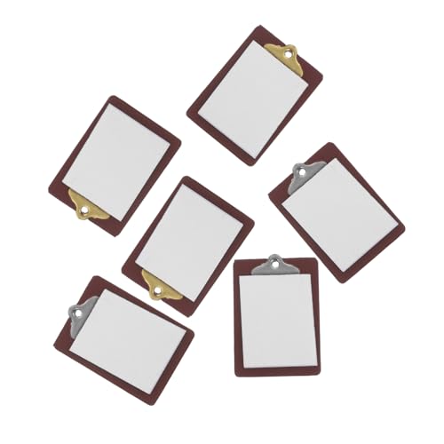 FUNNETOYU 6 Stück Schreibtafeln mit Clip Detailgetreue Miniatur Schreibtafeln für Puppenhaus Dekoration Realistische Papier Klemmbretter Kreative Schulzubehör Modelle für Bastler FUNNETOYU 6 Stück Schreibtafeln mit Clip Detailgetreue Miniatur Schreibtafeln für Puppenhaus Dekoration Realistische Papier Klemmbretter Kreative Schulzubehör Modelle für Bastler von FUNNETOYU