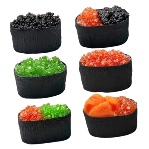FUNNETOYU 6 Stück Simulations-Sushi-Modell Simuliertes Onigiri Simulationsmodell Für Sushi-Lebensmittel Lebensechtes Lebensmittelmodell Realistisches Sushi-Modell Sushi-simulationsmodell von FUNNETOYU