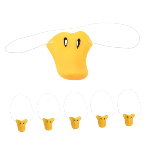 FUNNETOYU 6 Stück Simulierte Entennase tiermasken geburtstagsdekoration -Nase Karnevalsverkleidungen party dekoration Schnabel Kostüm Halloween-Enten gelbe Ente Vinyl Yellow FUNNETOYU 6 Stück Simulierte Entennase tiermasken geburtstagsdekoration -Nase Karnevalsverkleidungen party dekoration Schnabel Kostüm Halloween-Enten gelbe Ente Vinyl Yellow von FUNNETOYU