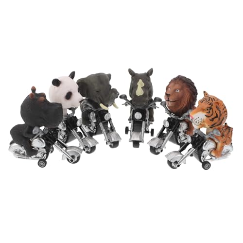 FUNNETOYU 6 Stück Teiliges Animal Pull-Back Cars Set Robuste mit Reibungsantrieb Batteriefrei Geeignet für Jungen und Mädchen Indoor Outdoor-spielspaß Langlebig und Kindgerecht von FUNNETOYU