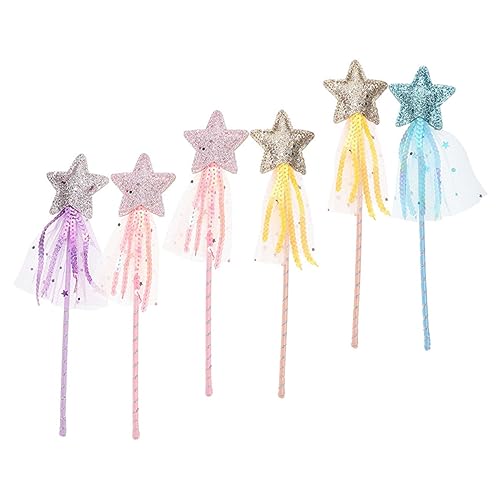 FUNNETOYU 6 Stück Teiliges Bunte Stern Zauberstäbe Party Cosplay Accessoires für Mädchen Handliche Feenstäbe für Geburtstag Halloween Verkleidung und Fantasievolles Rollenspiel FUNNETOYU 6 Stück Teiliges Bunte Stern Zauberstäbe Party Cosplay Accessoires für Mädchen Handliche Feenstäbe für Geburtstag Halloween Verkleidung und Fantasievolles Rollenspiel von FUNNETOYU