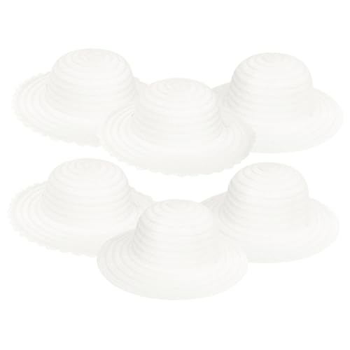 FUNNETOYU 6 Stück Teiliges DIY Strohhut Leere Kreative Graffiti Pulp Hüte Bemalbar für Tanzparty Basteln Geschenk Geeignet für Jahre Jungen und Mädchen von FUNNETOYU