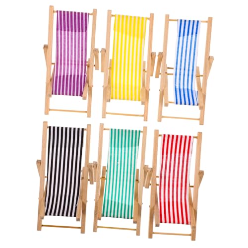 FUNNETOYU 6 Stück Teiliges Faltbarer Strandstuhl für Puppenhaus Miniatur Deko Liegestuhl für Mikrolandschaft Sicher und Stabil für Kreative Urlaubsszenen FUNNETOYU 6 Stück Teiliges Faltbarer Strandstuhl für Puppenhaus Miniatur Deko Liegestuhl für Mikrolandschaft Sicher und Stabil für Kreative Urlaubsszenen von FUNNETOYU