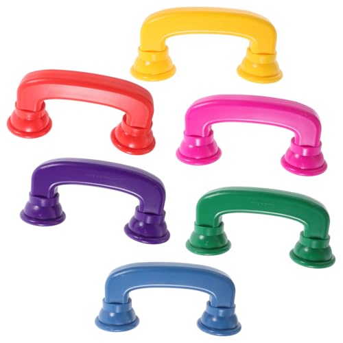 FUNNETOYU 6 Stück Teiliges Flüstertelefon aus Farbenfrohes Hörspielzeug für Kleinkinder Akustisches Feedback Ergonomisch mit Abgerundeten Kanten und Farbwahrnehmung von FUNNETOYU