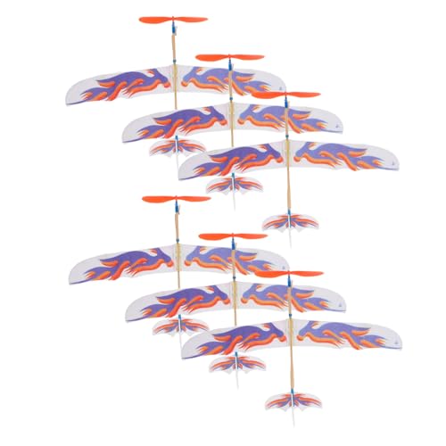 FUNNETOYU 6 Stück Teiliges Gummiband Flugzeug Modell Bausatz für Leichtes DIY Schaumstoff Segelflugzeug zur Feinmotorik Kreatives Basteln von FUNNETOYU