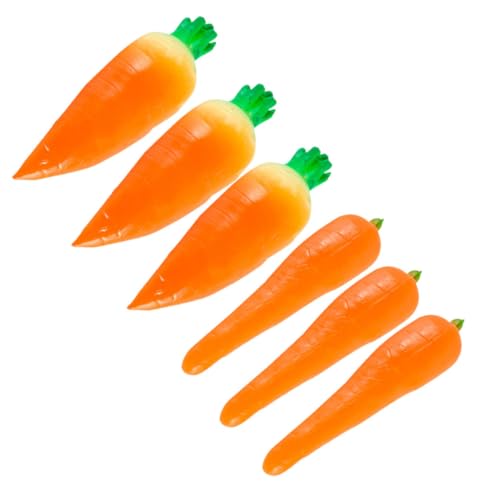 FUNNETOYU 6 Stück Teiliges Künstliche Karotten Miniatur PVC Dekoration Realistische Textur Langlebig für Osterdeko Küchen und Gartenschmuck Lebensechte Gefälschte Karotten Ornamente FUNNETOYU 6 Stück Teiliges Künstliche Karotten Miniatur PVC Dekoration Realistische Textur Langlebig für Osterdeko Küchen und Gartenschmuck Lebensechte Gefälschte Karotten Ornamente von FUNNETOYU