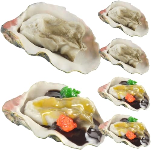 FUNNETOYU 6 Stück Teiliges Künstliches Austernmodell aus Hochwertigem PVC Realistische Meeresfrüchte Deko für Food Fotografie Bastelprojekte und DIY Langlebig und Detailgetreu Gestaltet FUNNETOYU 6 Stück Teiliges Künstliches Austernmodell aus Hochwertigem PVC Realistische Meeresfrüchte Deko für Food Fotografie Bastelprojekte und DIY Langlebig und Detailgetreu Gestaltet von FUNNETOYU