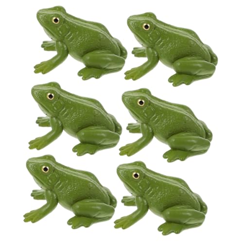 FUNNETOYU 6 Stück Teiliges Kunststoff Froschfiguren mit Sound Realistische Tiermodelle als Dekoration für Garten Kinderzimmer Schreibtisch und Party FUNNETOYU 6 Stück Teiliges Kunststoff Froschfiguren mit Sound Realistische Tiermodelle als Dekoration für Garten Kinderzimmer Schreibtisch und Party von FUNNETOYU
