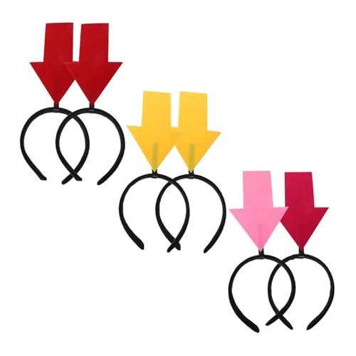 FUNNETOYU 6 Stück Teiliges Party Headband Lustiges Pfeilhaar Requisit Leichtes Bequemes Stirnband für Foto Spaß Cosplay Bühnenauftritte und Festivals Farbenfrohe Pfeilspitzen Designs von FUNNETOYU