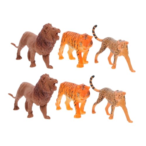 FUNNETOYU 6 Stück Teiliges Realistische Mini Tierfiguren aus Kunststoff Wiederverwendbare Miniatur Zoo Tier Modelle für Tortendeko Kindergeburtstag Dschungel Pädagogisch und Robust von FUNNETOYU