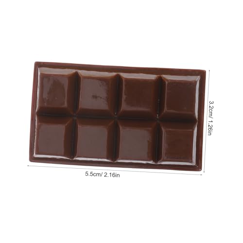 FUNNETOYU 6 Stück Teiliges Resin Schokoladen Deko in Kaffeebraun und Weiß Realistisch Simulierte Schokoladenmodelle Langlebige Pflegeleichte Kunstschokolade für Puppenhaus Marktdekoration von FUNNETOYU
