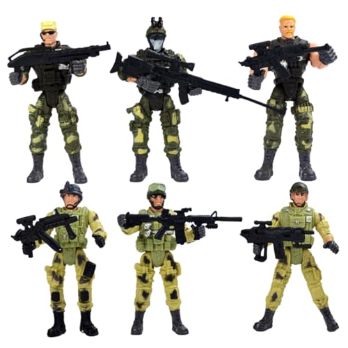 FUNNETOYU 6 Stück Teiliges Special Forces Soldaten aus Kunststoff Realistische Militärmodelle für Jungen und Mädchen Fördert Hand Auge Koordination und Spielerisches Lernen Sicher und von FUNNETOYU