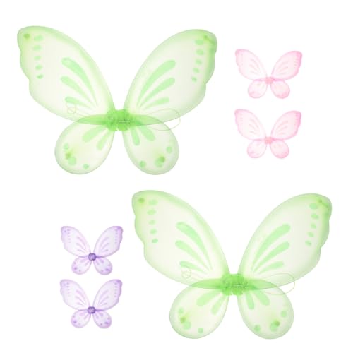 FUNNETOYU 6 Stück Teiliges aus Nylon Leichte Einlagige Schmetterlingsflügel mit Trägern Cosplay Kostüm Dekoration für Mädchen Festival Bühne Verkleidung und Fotoshooting FUNNETOYU 6 Stück Teiliges aus Nylon Leichte Einlagige Schmetterlingsflügel mit Trägern Cosplay Kostüm Dekoration für Mädchen Festival Bühne Verkleidung und Fotoshooting von FUNNETOYU