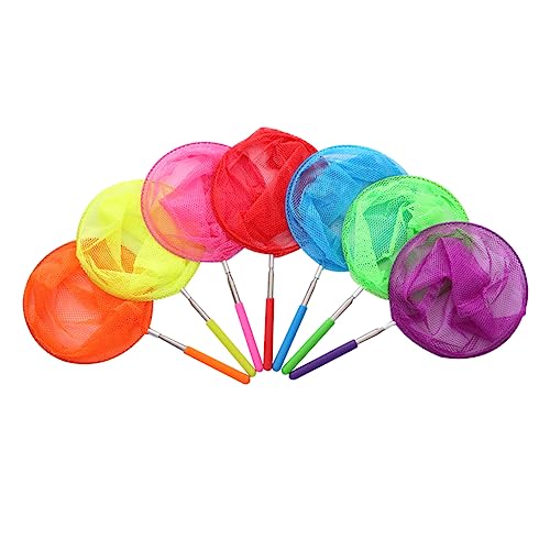 FUNNETOYU 6 Stück teleskopierbares Fischernetz Outdoor draußen Fischfang Fänger für Meerestiere Netze ausziehbares Netz einziehbares Netz von FUNNETOYU
