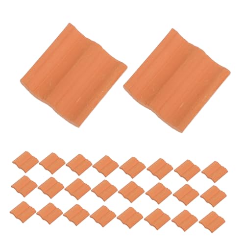 FUNNETOYU 60 Stück Mini Dachziegel Rote Miniatur Dachziegel für DIY Architektur Modelle Mikrolandschaft Bastelbedarf für Puppenhaus Sandtisch Gebäudemodelle FUNNETOYU 60 Stück Mini Dachziegel Rote Miniatur Dachziegel für DIY Architektur Modelle Mikrolandschaft Bastelbedarf für Puppenhaus Sandtisch Gebäudemodelle von FUNNETOYU