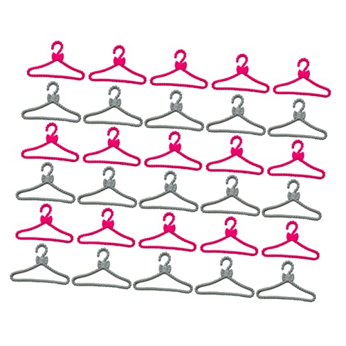 FUNNETOYU 60 Stück Puppenaufhänger Kleiner Kleiderbügel Mini-kleiderhalter Kleiderbügel Aus Kunststoff Mini-hausaufhänger Kleiderbügel Für Puppenstuben Puppenkleid-Organizer Plastik von FUNNETOYU