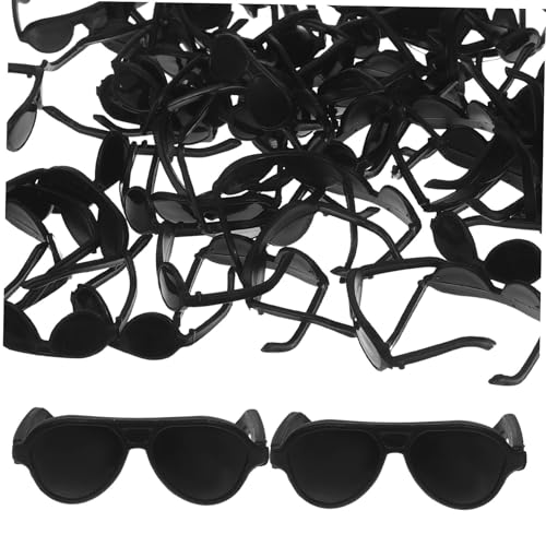 FUNNETOYU 60 Stück Teiliges Mini Sonnenbrillen für Puppen Kunststoff Bruchsichere Puppenbrillen für Kostüm DIY Dekoration und Kreatives Puppenhaus Spiel von FUNNETOYU