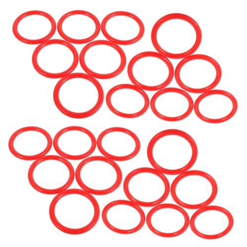 FUNNETOYU 60 Stück Wurfring Ringe Für Das Ringwurfspiel Ring-wurf Flaschen Werfen Ringe Flaschenring Werfen Zum Ringwerfen Karneval Ringwurf Ringe Für Den Ringwurf Plastik Rot FUNNETOYU 60 Stück Wurfring Ringe Für Das Ringwurfspiel Ring-wurf Flaschen Werfen Ringe Flaschenring Werfen Zum Ringwerfen Karneval Ringwurf Ringe Für Den Ringwurf Plastik Rot von FUNNETOYU