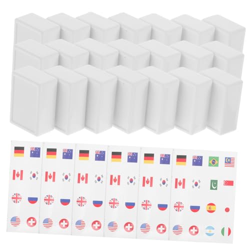 FUNNETOYU 65 Stück Teiliges Flaggen Mahjong Spielset aus Kunststoff Tragbares Fliesen Spiel für Erwachsene für Familienfeiern und Reisen mit Einzigartigem Design und Lehrreicher Note von FUNNETOYU