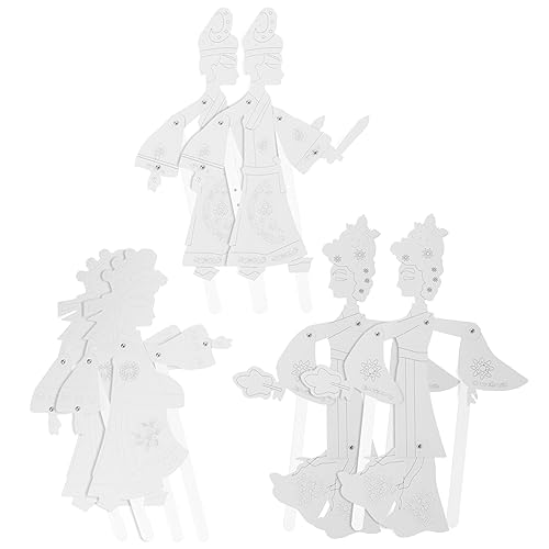 FUNNETOYU 6Stücke DIY Schattenpuppenspiel für Teiliges Handgefertigtes Puppenspiel Kit Kreativität und Hand Koordination für Familienaktivitäten von FUNNETOYU