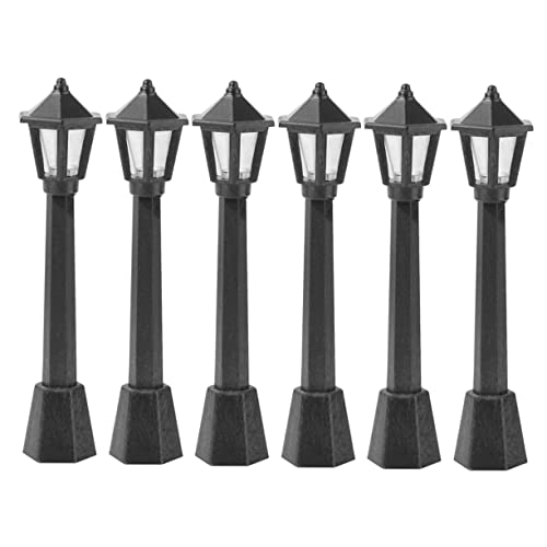 FUNNETOYU 6Stücke Straßenlampen Streetlight für Sandtisch Landschaftsdesign Realistisches Modell mit Höhe für Dioramen und Puppenhäuser FUNNETOYU 6Stücke Straßenlampen Streetlight für Sandtisch Landschaftsdesign Realistisches Modell mit Höhe für Dioramen und Puppenhäuser von FUNNETOYU