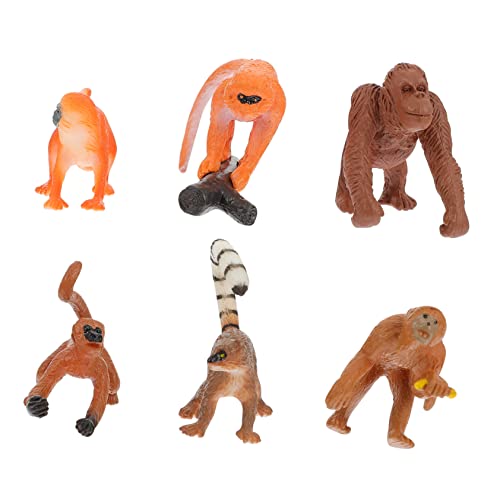 FUNNETOYU 6Stücke Teiliges Realistische Affenmodell Spielzeuge Simulationstier Figuren für Multifunktionales Tiermodell Dekoration oder Lernspielzeug FUNNETOYU 6Stücke Teiliges Realistische Affenmodell Spielzeuge Simulationstier Figuren für Multifunktionales Tiermodell Dekoration oder Lernspielzeug von FUNNETOYU