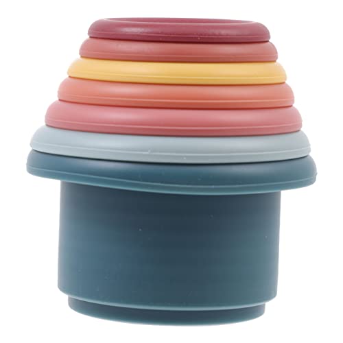 FUNNETOYU 7 Stück Teiliges Badespielzeug Stapelbecher aus Weichem Silikon Bunte Stapelbare Becher zur Farb und Formerkennung Kindgerecht Sicher und Umweltfreundlich für Junge Mädchen und FUNNETOYU 7 Stück Teiliges Badespielzeug Stapelbecher aus Weichem Silikon Bunte Stapelbare Becher zur Farb und Formerkennung Kindgerecht Sicher und Umweltfreundlich für Junge Mädchen und von FUNNETOYU