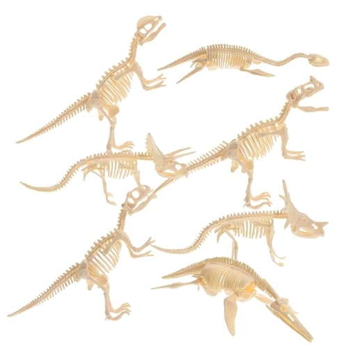 FUNNETOYU 7 Stück Teiliges Dinosaurier Skelett Puzzle DIY Montage Lernspielzeug für Realistische Dino Knochen Figuren als Dinosaurier Party Favors und Kreatives Geburtstagsgeschenk von FUNNETOYU