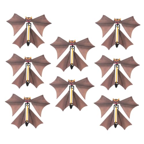 FUNNETOYU 8 Stück Fliegende Fledermaus Spielzeuge aus Robustem Kunststoff Halloween Wind-up Fledermaus Deko und Zauberrequisiten für Bühnenauftritte Überraschungs Scherzartikel in Hellbraun FUNNETOYU 8 Stück Fliegende Fledermaus Spielzeuge aus Robustem Kunststoff Halloween Wind-up Fledermaus Deko und Zauberrequisiten für Bühnenauftritte Überraschungs Scherzartikel in Hellbraun von FUNNETOYU