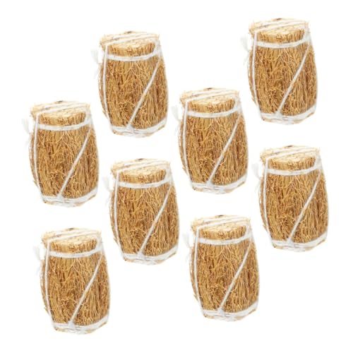 FUNNETOYU 8 Stück Miniatur Heuhaufen Modell Teiliges für Puppenhaus Dekoration Versatile Mini Bale für Sandtisch und Spielzeugmodelle Langlebig und Farbenfroh von FUNNETOYU