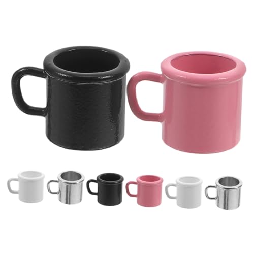 FUNNETOYU 8 Stück Puppenhaus-miniaturtassen, Mini-kaffeetassen, Winzige Kaffeegetränke, Puppenhaus-zubehör Für Puppenküche, Spielparty-Dekoration, Schlüsselanhänger, Ohrringe, Verschiedene von FUNNETOYU