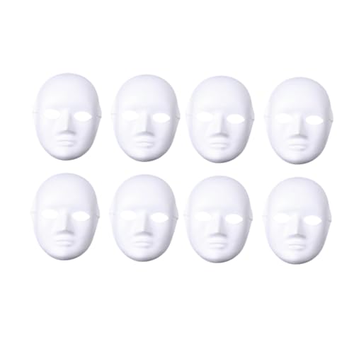 FUNNETOYU 8 Stück Teiliges DIY Pappmaske für Bemalung Weiße Umweltfreundliche Pappmaché Masken Blanko Graffiti Masken für Mädchen Cosplay und Maskenball Wiederverwendbar Elastischer FUNNETOYU 8 Stück Teiliges DIY Pappmaske für Bemalung Weiße Umweltfreundliche Pappmaché Masken Blanko Graffiti Masken für Mädchen Cosplay und Maskenball Wiederverwendbar Elastischer von FUNNETOYU